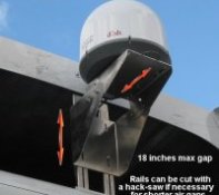 Dieselboss truck air gap satellite mounting rail kit