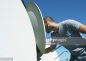 Adjusting satellite dish