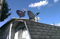 Dish satellite installation