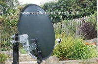 Rotating satellite dish