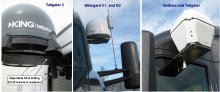 Truck and RV window mounting bracket for Tailgater, Vu Qube, Winegard satellite
