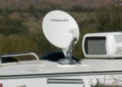 Crank up satellite dish